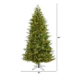 7 Ft. Pre-Lit Vienna Fir Artificial Christmas Tree With 450 Warm White Lights -Holiday Glow Store nearly natural pre lit christmas trees t1486 c3 1000