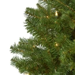 5 Ft. Pre-Lit Vancouver Spruce Artificial Christmas Tree With 200 Warm White Lights -Holiday Glow Store nearly natural pre lit christmas trees t1487 4f 1000
