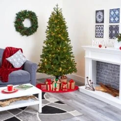 6.5 Ft. Pre-Lit Vancouver Spruce Artificial Christmas Tree With 250 Warm White Lights -Holiday Glow Store nearly natural pre lit christmas trees t1488 76 1000