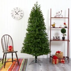 6.5 Ft. Pre-Lit Vancouver Spruce Artificial Christmas Tree With 250 Warm White Lights -Holiday Glow Store nearly natural pre lit christmas trees t1488 fa 1000