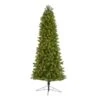 8 Ft. Pre-lit Slim Virginia Spruce Artificial Christmas Tree With 600 Warm White Multifunction LED Lights -Holiday Glow Store nearly natural pre lit christmas trees t1492 64 1000
