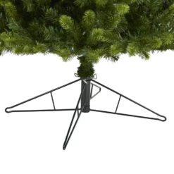 9 Ft. Pre-lit Slim Virginia Spruce Artificial Christmas Tree With 750 Warm White Multi-Function LED Lights -Holiday Glow Store nearly natural pre lit christmas trees t1493 44 1000