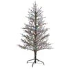 5 Ft. Pre-Lit Frosted Berry Twig Artificial Christmas Tree With 200 Multi-Colored Gum Ball LED Lights -Holiday Glow Store nearly natural pre lit christmas trees t1564 64 1000