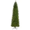 9 Ft. Pre-Lit Slim Green Mountain Pine Artificial Christmas Tree With 600 Clear LED Lights -Holiday Glow Store nearly natural pre lit christmas trees t1605 64 1000