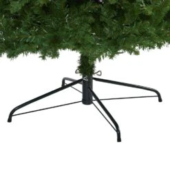 10 Ft. Pre-Lit Slim Green Mountain Pine Artificial Christmas Tree With 800 Clear LED Lights -Holiday Glow Store nearly natural pre lit christmas trees t1606 1f 1000