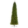 10 Ft. Pre-Lit Slim Green Mountain Pine Artificial Christmas Tree With 800 Clear LED Lights -Holiday Glow Store nearly natural pre lit christmas trees t1606 64 1000