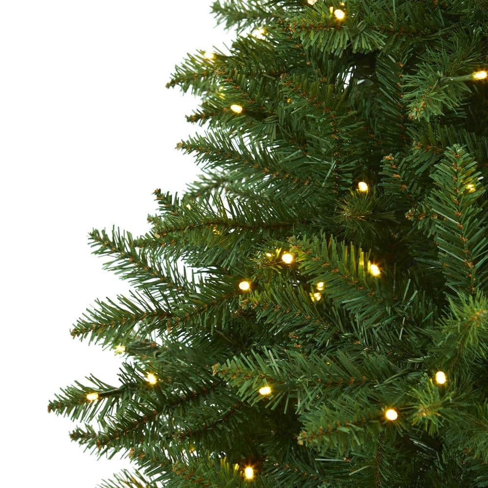 7.5 Ft. Pre-Lit Green Valley Fir Artificial Christmas Tree With 500 Clear LED Lights 5 7.5 Ft. Pre-Lit Green Valley Fir Artificial Christmas Tree With 500 Clear LED Lights - Image 3