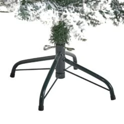 4 Ft. Pre-Lit Flocked Livingston Fir Artificial Christmas Tree With Pine Cones And 150 Clear Warm LED Lights -Holiday Glow Store nearly natural pre lit christmas trees t1609 1f 1000