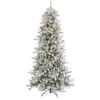 7.5 Ft. Pre-Lit Flocked Livingston Fir Artificial Christmas Tree With Pine Cones And 500 Clear Warm LED Lights -Holiday Glow Store nearly natural pre lit christmas trees t1613 64 1000
