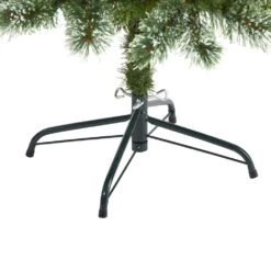 5 Ft. Pre-Lit Wisconsin Slim Snow Tip Pine Artificial Christmas Tree With 150 Clear LED Lights -Holiday Glow Store nearly natural pre lit christmas trees t1634 1f 1000