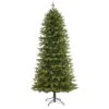 8 Ft. Pre-Lit Belgium Fir Natural Look Artificial Christmas Tree With 650 Clear LED Lights