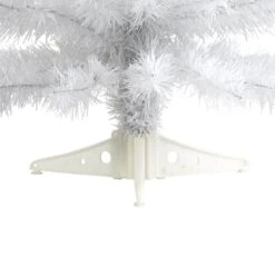 2 Ft. Pre-Lit White Artificial Christmas Tree With 35 Battery Operated Clear LED Lights -Holiday Glow Store nearly natural pre lit christmas trees t1698 44 1000