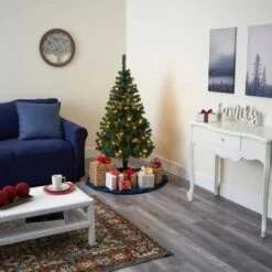 4 Ft. Pre-Lit Northern Tip Pine Artificial Christmas Tree With 100 Clear LED Lights 14 4 Ft. Pre-Lit Northern Tip Pine Artificial Christmas Tree With 100 Clear LED Lights -Holiday Glow Store nearly natural pre lit christmas trees t1715 44 1000