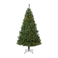 7.5 Ft. Pre-Lit Northern Tip Pine Artificial Christmas Tree With 400 Clear LED Lights
