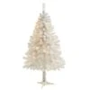 4 Ft. Pre-Lit White Artificial Christmas Tree With 100 Clear LED Lights