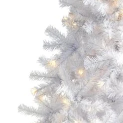 6 Ft. Pre-Lit White Artificial Christmas Tree With 250 Clear LED Lights 13 6 Ft. Pre-Lit White Artificial Christmas Tree With 250 Clear LED Lights -Holiday Glow Store nearly natural pre lit christmas trees t1727 1f 1000