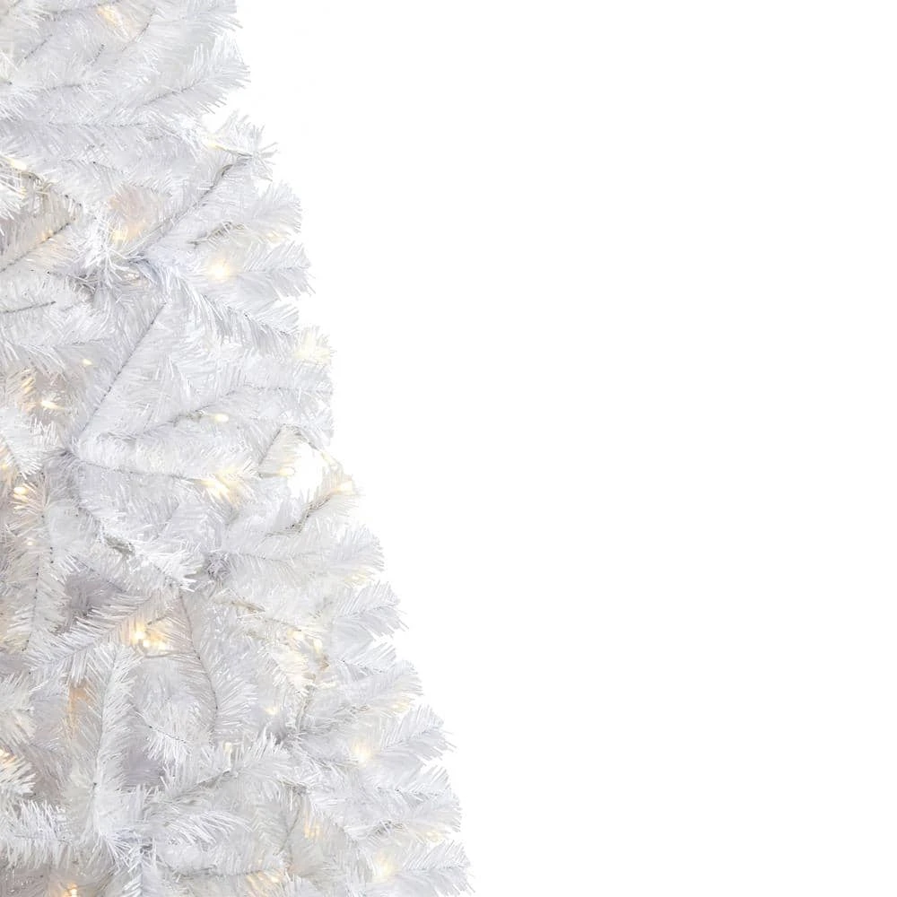 6 Ft. Pre-Lit White Artificial Christmas Tree With 250 Clear LED Lights 7 6 Ft. Pre-Lit White Artificial Christmas Tree With 250 Clear LED Lights - Image 5