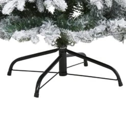 4 Ft. Pre-Lit Flocked Vermont Mixed Pine Artificial Christmas Tree With 100 Clear LED Lights 12 4 Ft. Pre-Lit Flocked Vermont Mixed Pine Artificial Christmas Tree With 100 Clear LED Lights -Holiday Glow Store nearly natural pre lit christmas trees t1771 1f 1000