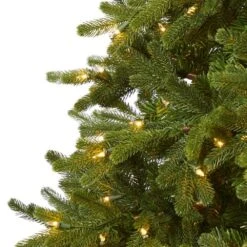 7.5 Ft. Pre-Lit Washington Fir Artificial Christmas Tree With 600 Clear Lights -Holiday Glow Store nearly natural pre lit christmas trees t1853 1f 1000