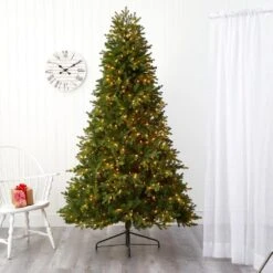 7.5 Ft. Pre-Lit Washington Fir Artificial Christmas Tree With 600 Clear Lights -Holiday Glow Store nearly natural pre lit christmas trees t1853 31 1000