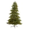 7.5 Ft. Pre-Lit Yukon Mountain Fir Artificial Christmas Tree With 600 Clear Lights, Pine Cones -Holiday Glow Store nearly natural pre lit christmas trees t1857 64 1000
