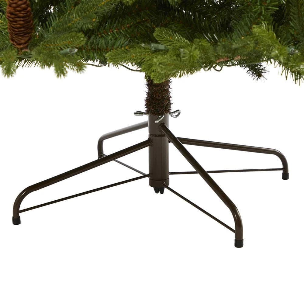 7.5 Ft. Pre-Lit Yukon Mountain Fir Artificial Christmas Tree With 600 Clear Lights, Pine Cones 10 7.5 Ft. Pre-Lit Yukon Mountain Fir Artificial Christmas Tree With 600 Clear Lights, Pine Cones - Image 8