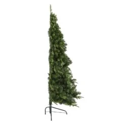 6 Ft. Pre-Lit Grand Teton Spruce Flat Back Artificial Christmas Tree With 180 Clear LED Lights -Holiday Glow Store nearly natural pre lit christmas trees t1863 44 1000