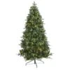 6 Ft. Pre-Lit Grand Teton Spruce Flat Back Artificial Christmas Tree With 180 Clear LED Lights -Holiday Glow Store nearly natural pre lit christmas trees t1863 64 1000