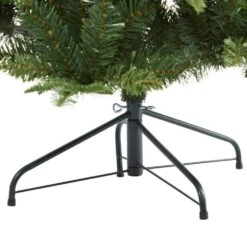 6 Ft. Pre-Lit Grand Teton Spruce Flat Back Artificial Christmas Tree With 180 Clear LED Lights -Holiday Glow Store nearly natural pre lit christmas trees t1863 fa 1000