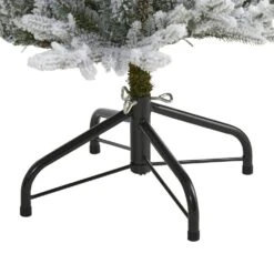 4 Ft. Pre-Lit Flocked Fraser Fir Artificial Christmas Tree With 300 Warm White Lights -Holiday Glow Store nearly natural pre lit christmas trees t1867 1f 1000