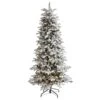 7 Ft. Pre-Lit Flocked North Carolina Fir Artificial Christmas Tree With 550 Warm White Lights -Holiday Glow Store nearly natural pre lit christmas trees t1873 64 1000