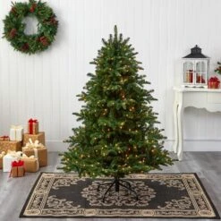 5 Ft. South Carolina Spruce Artificial Christmas Tree With 300 White Warm Lights And 1370 Bendable Branches 15 5 Ft. South Carolina Spruce Artificial Christmas Tree With 300 White Warm Lights And 1370 Bendable Branches -Holiday Glow Store nearly natural pre lit christmas trees t1880 31 1000