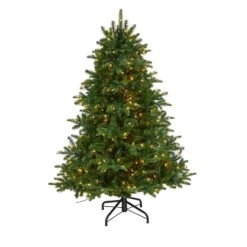 5 Ft. South Carolina Spruce Artificial Christmas Tree With 300 White Warm Lights And 1370 Bendable Branches