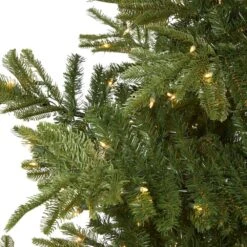 9 Ft. Pre-Lit Layered Washington Spruce Artificial Christmas Tree With 750 Clear Lights -Holiday Glow Store nearly natural pre lit christmas trees t1885 4f 1000