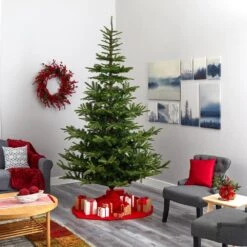 9 Ft. Pre-Lit Layered Washington Spruce Artificial Christmas Tree With 750 Clear Lights -Holiday Glow Store nearly natural pre lit christmas trees t1885 fa 1000