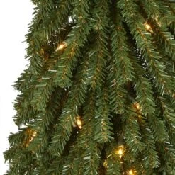 3 Ft. Pre-Lit Grand Alpine Artificial Christmas Tree With 50 Clear Lights On A Natural Trunk -Holiday Glow Store nearly natural pre lit christmas trees t1943 4f 1000