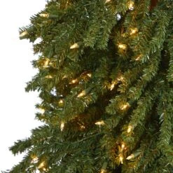 8 Ft. Grand Alpine Artificial Christmas Tree With 500 Clear Lights And 1051 Bendable Branches On Natural Trunk -Holiday Glow Store nearly natural pre lit christmas trees t1948 4f 1000