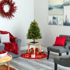 3 Ft. Pre-Lit Washington Fir Artificial Christmas Tree With 50 Clear Lights -Holiday Glow Store nearly natural pre lit christmas trees t1963 44 1000