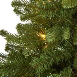 3 Ft. Pre-Lit Washington Fir Artificial Christmas Tree With 50 Clear Lights -Holiday Glow Store nearly natural pre lit christmas trees t1963 4f 1000