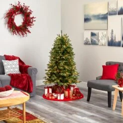 5 Ft. Pre-Lit Snowed Grand Teton Artificial Christmas Tree With 150 Clear Lights -Holiday Glow Store nearly natural pre lit christmas trees t1967 44 1000