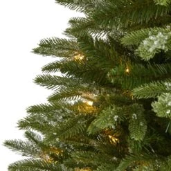 5 Ft. Pre-Lit Snowed Grand Teton Artificial Christmas Tree With 150 Clear Lights -Holiday Glow Store nearly natural pre lit christmas trees t1967 4f 1000