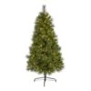 5 Ft. Pre-Lit Golden Tip Washington Pine Artificial Christmas Tree With 150 Clear Lights And Pine Cones -Holiday Glow Store nearly natural pre lit christmas trees t1971 64 1000