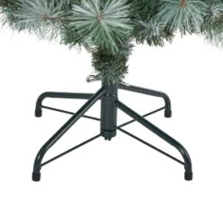 4 Ft. Pre-Lit Frosted Tip British Columbia Mountain Pine Artificial Christmas Tree With 100 Clear Lights, Pine Cones -Holiday Glow Store nearly natural pre lit christmas trees t1984 1f 1000