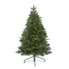 4 Ft. Green Pre-Lit LED Grand Teton Spruce Flat Back Artificial Christmas Tree With 90 Clear Lights -Holiday Glow Store nearly natural pre lit christmas trees t1999 64 1000