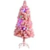 4 Ft. Holiday Frosted Pink Cashmere Artificial Christmas Tree With 30 Jumbo Multicolored Globe LED Lights 1 4 Ft. Holiday Frosted Pink Cashmere Artificial Christmas Tree With 30 Jumbo Multicolored Globe LED Lights -Holiday Glow Store nearly natural pre lit christmas trees t3030 64 1000