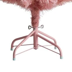 4 Ft. Holiday Frosted Pink Cashmere Artificial Christmas Tree With 30 Jumbo Multicolored Globe LED Lights -Holiday Glow Store nearly natural pre lit christmas trees t3030 fa 1000