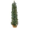 3 Ft. Green Pine Artificial Christmas Tree With 50 Warm White Lights Set In A Burlap Base -Holiday Glow Store nearly natural pre lit christmas trees t3253 64 1000