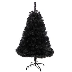 4 Ft. Black Artificial Christmas Tree With 170 Clear LED Lights -Holiday Glow Store nearly natural pre lit christmas trees t3263 4f 1000