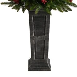 4 Ft. Holiday Artificial Christmas Plant Pre-Lit And Glittered On Pedestal With 150 Multicolored LED Lights -Holiday Glow Store nearly natural pre lit christmas trees t3284 76 1000