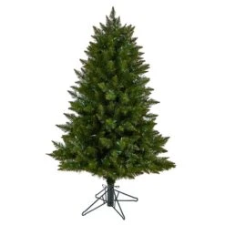 4 Ft. Vermont Spruce Faux Christmas Tree With 200 Color Changing (Remote Control) LED Lights And 400 Bendable Branches -Holiday Glow Store nearly natural pre lit christmas trees t3290 4f 1000